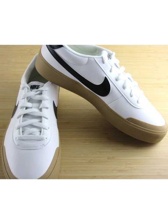 Nike Men's Court Shot Tennis Lifestyle Shoes White Black Gum Bottom Sizes NIB - Picture 4 of 7
